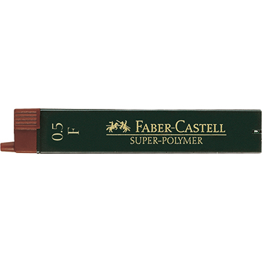 Faber-Castell Feinmine SUPER POLYMER 0,5mm F schwarz 12 St./Pack.