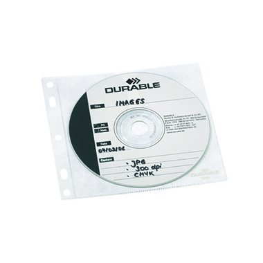 DURABLE CD/DVD Hülle COVER FILE 14 x 12,8 cm (B x H) Kunststoff transparent 10 St./Pack.