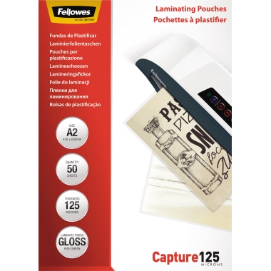 Fellowes® Laminierfolie Capture 125 426 x 600 mm (B x H) DIN A2 125µm glänzend 50 St./Pack.