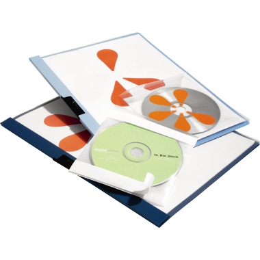 DURABLE CD/DVD Hülle FIX 12,7 x 12,7 cm (B x H) Kunststoff transparent 10 St./Pack.