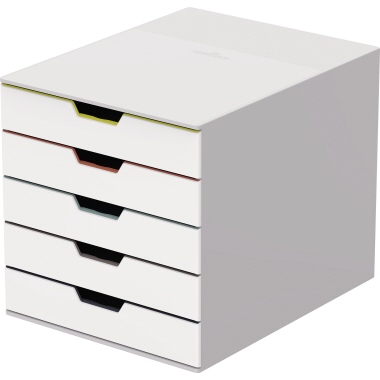 DURABLE Schubladenbox VARICOLOR MIX 5 762527 5Fächer grau/farbig