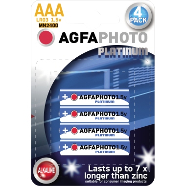 AgfaPhoto Batterie 110802572 LR03 Micro AAA 1.5V 4 St./Pack.