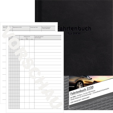 Avery Zweckform Fahrtenbuch DIN A5 PKW schwarz 48 Bl.