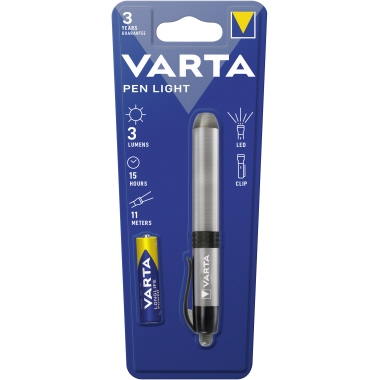 Varta Taschenlampe Pen Light 11m 3lm LED 15 h AAA/Micro Aluminium