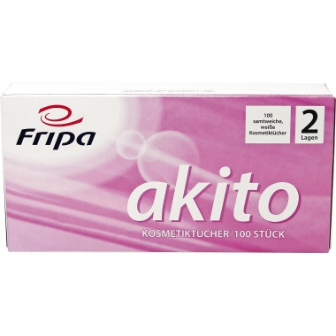 Fripa Kosmetiktuch akito 21 x 20 cm (B x L) 100 % Zellstoff hochweiß 100 St./Pack.