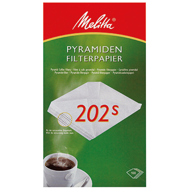 Melitta Kaffeefilter Pyramide 202S Papier weiß 100 St./Pack.